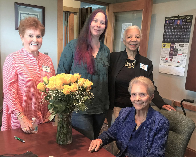 Left to right:  Connie Dyleski, Serenity Richards, Charlotte Collins and seated, Dr. Barbara Carlton